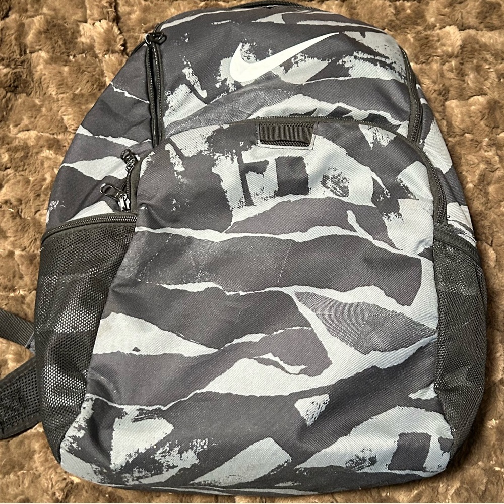 Black and grey Nike basketball backpack